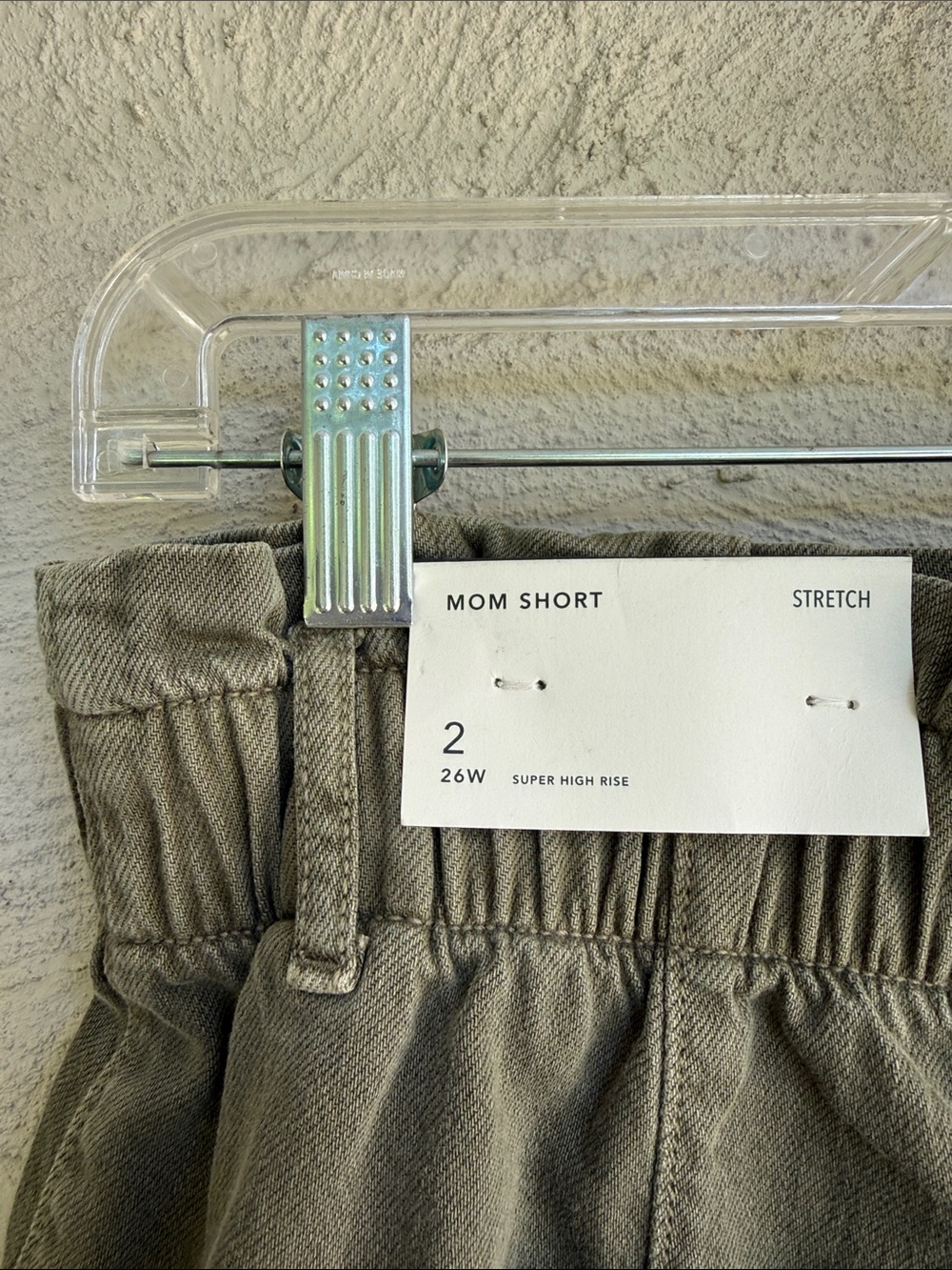 NWT American Eagle Olive Super High Rise Mom Shorts W Button Fly Size 2 - Picture 2 of 11